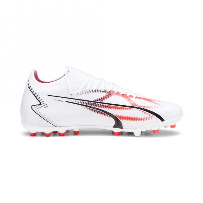 Puma ULTRA MATCH MG Rasen + Kunstrasenschuh - white black fire red