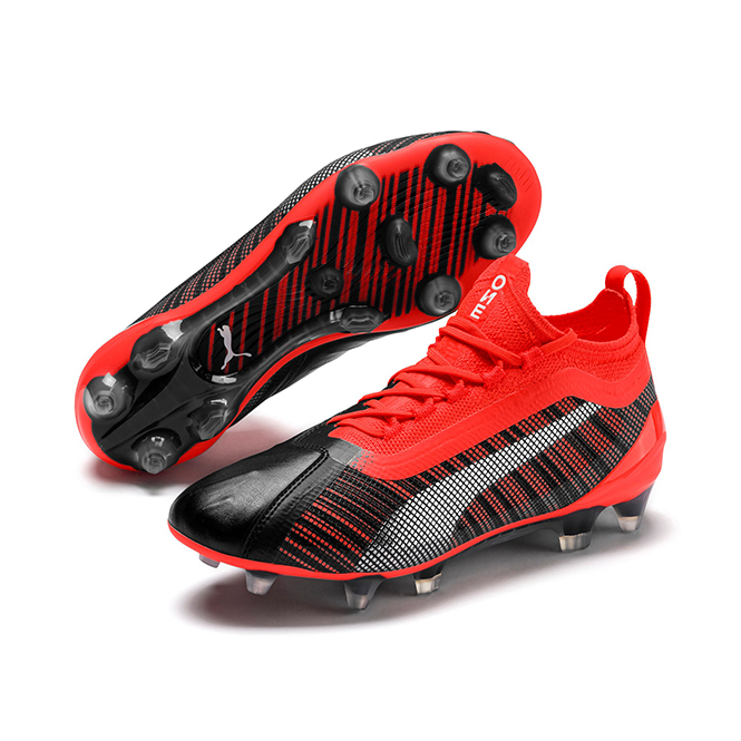 Puma One 5.1 FG/AG Jr Schwarz Rot