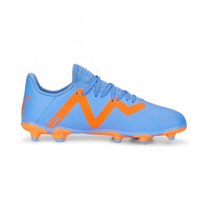 Puma FUTURE PLAY FG/AG JR Fussballschuh - Blue Glimmer White Ultra Orange