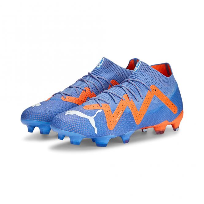 Puma FUTURE ULTIMATE FG/AG Fussballschuh - Blue Glimmer White Ultra Orange