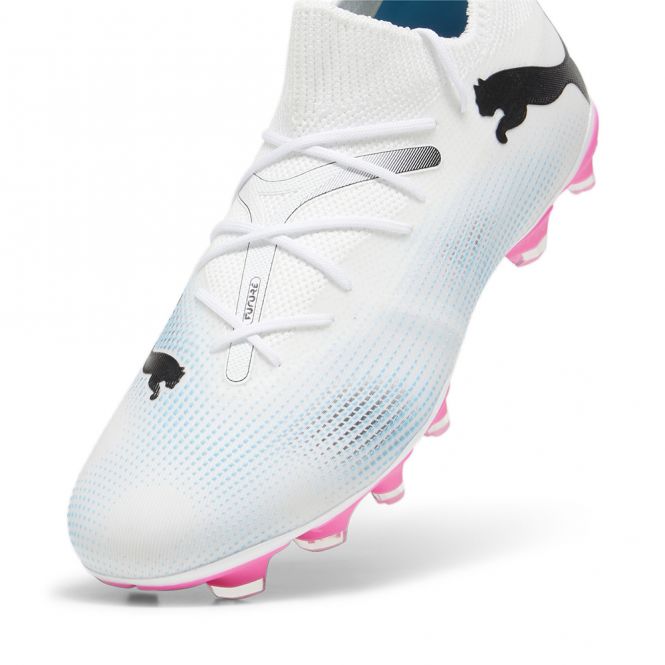 Puma FUTURE 7 MATCH FG/AG Fussballschuh - white poison pink