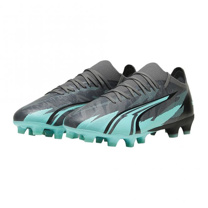 Puma ULTRA MATCH RUSH FG/AG Fussballschuh - grau/blau