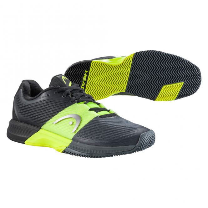 Head Revolt Pro 4.0 Clay Herren Tennisschuh - schwarz gelb