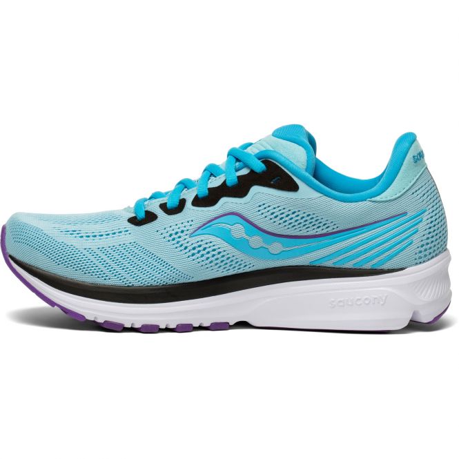 saucony Ride 14 Damen Laufschuh - hellblau, lila