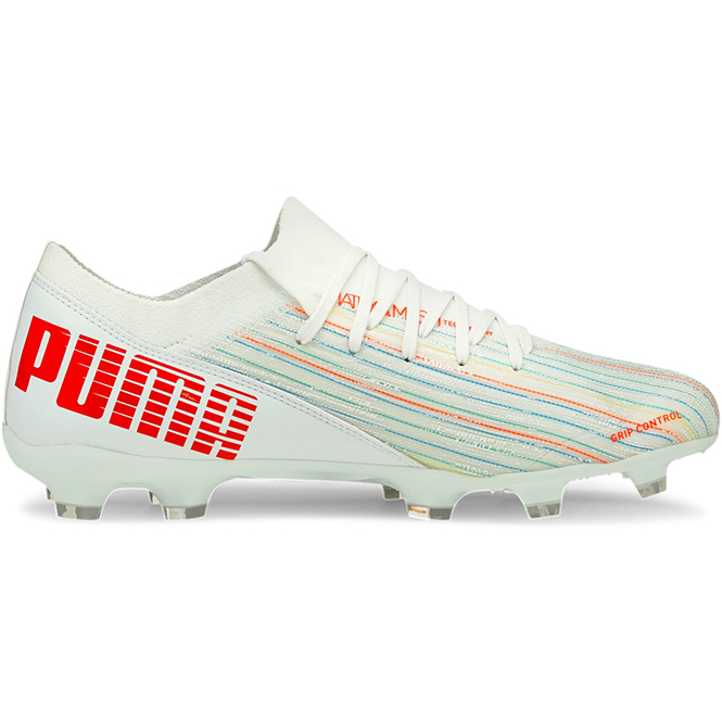 Puma Ultra 3.2 FG/AG Jr. Fussballschuh - White Red Blast