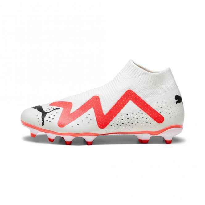 Puma FUTURE MATCH+ LL FG/AG Fussballschuh - white black fire red