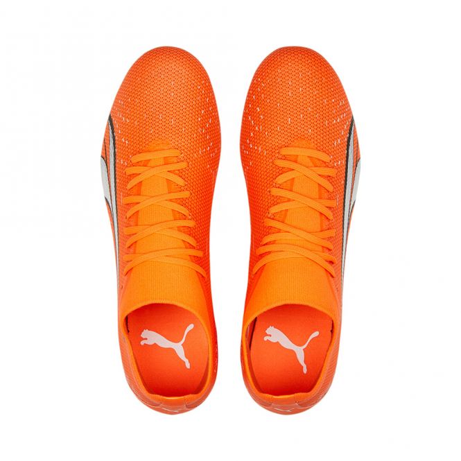 Puma ULTRA MATCH FG/AG Fussballschuh - ultra orange white blue glimmer