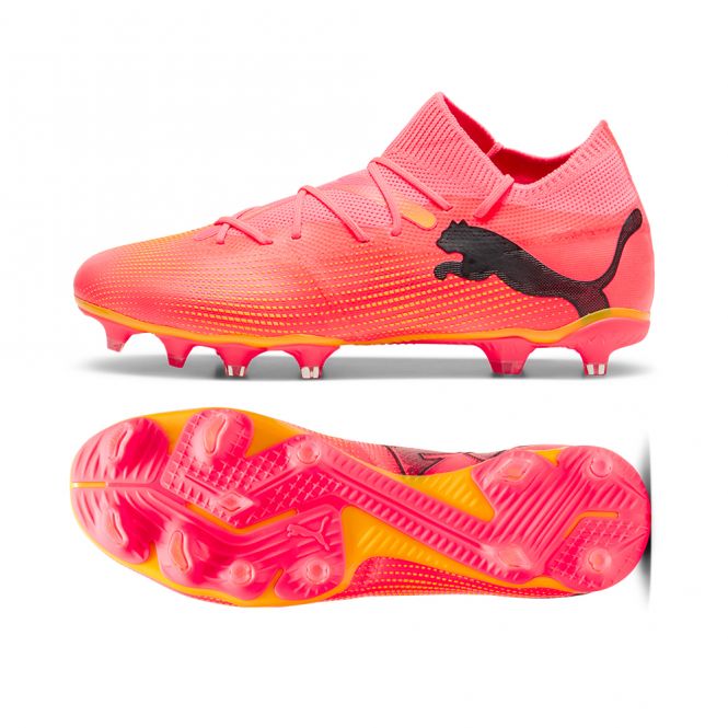 Puma FUTURE 7 MATCH FG/AG Fussballschuh - Sunset Glow/Black Sun Stream