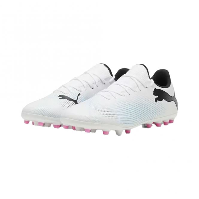 Puma FUTURE 7 PLAY MG Rasen + Kunstrasenschuh - white poison pink