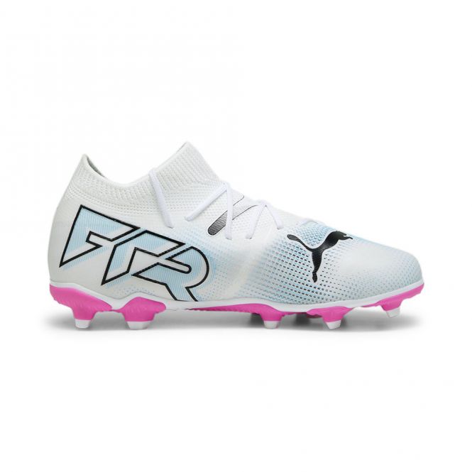 Puma FUTURE 7 MATCH FG/AG JR Fussballschuh - white poison pink