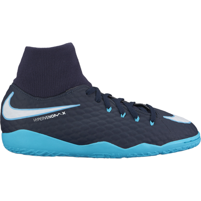 Nike Jr HypervenomX Phelon III DF IC Blau