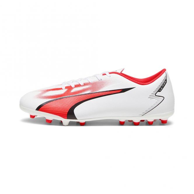 Puma ULTRA PLAY MG Rasen + Kunstrasenschuh - white black fire red