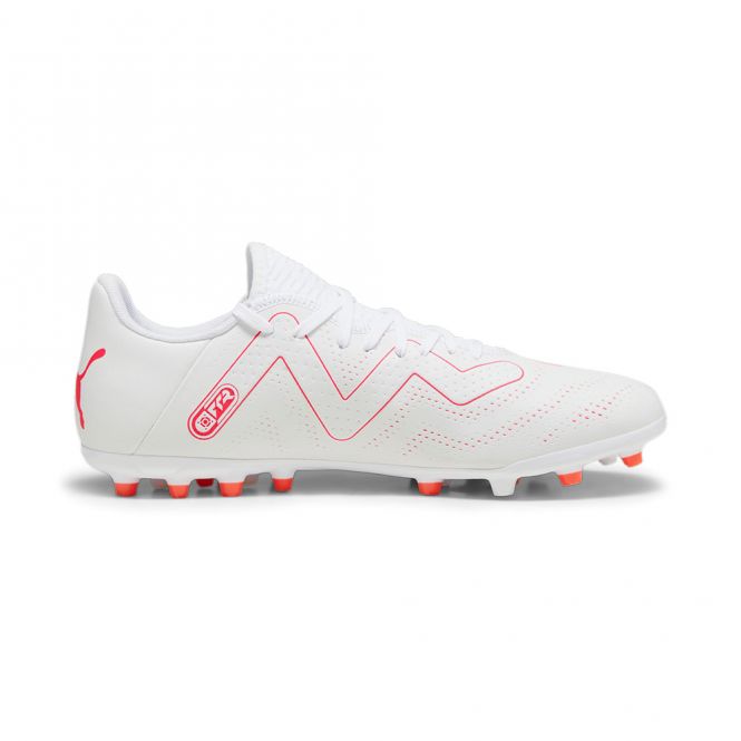 Puma FUTURE PLAY MG Rasen + Kunstrasenschuh - white black fire red