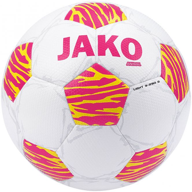 JAKO Lightball Animal Fussball - Grösse 3, 290g weiß/fuchsia/citro