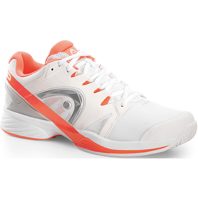 Head Nitro Pro Damen Tennisschuh - white/neon coral