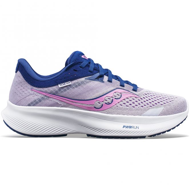 saucony Ride 16 Damen neutral Laufschuh - mauve/indigo