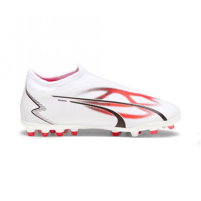 Puma ULTRA MATCH LL MG JR Rasen + Kunstrasenschuh - white black fire red