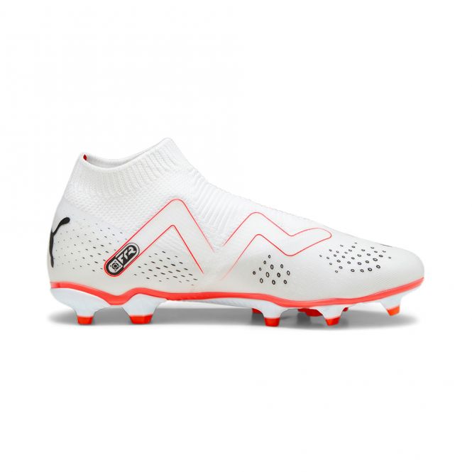 Puma FUTURE MATCH+ LL FG/AG Fussballschuh - white black fire red