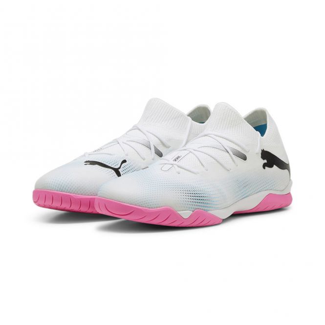 Puma FUTURE 7 MATCH IT Hallenschuh - white poison pink