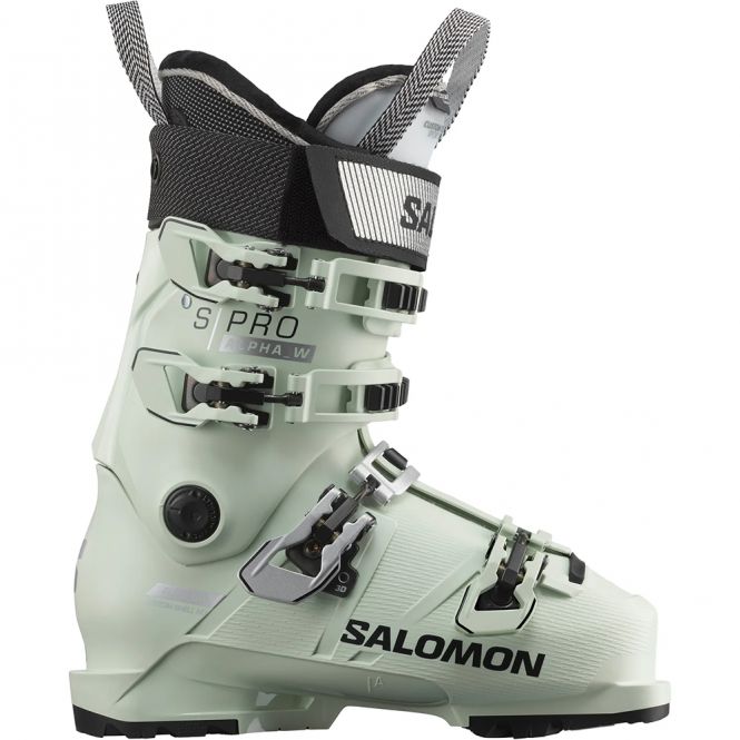 Salomon S/PRO Alpha 100 W GW Damen Skischuhe - white moss silver 2023