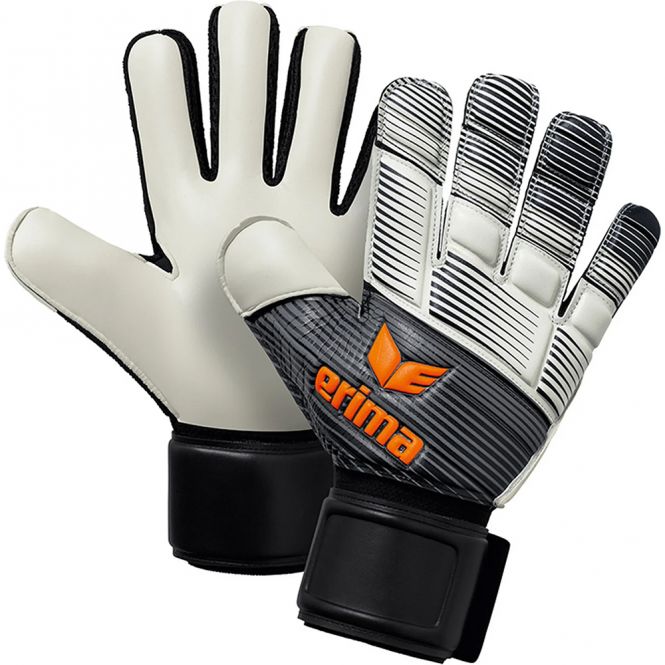 erima skinator Hybrid Training Torwarthandschuhe - black/white/neon orange