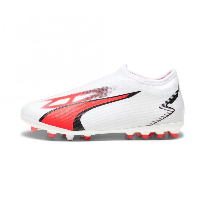 Puma ULTRA MATCH LL MG JR Rasen + Kunstrasenschuh - white black fire red