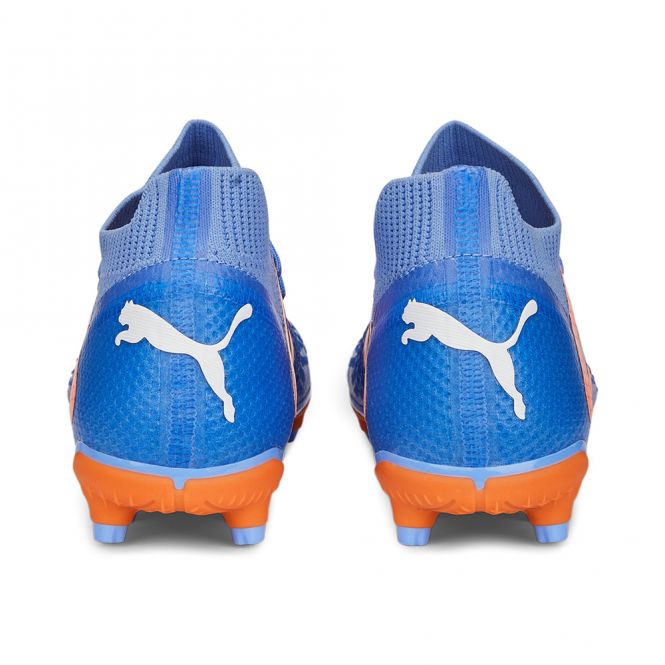 Puma FUTURE PRO FG/AG JR Fussballschuh - Blue Glimmer White Ultra Orange