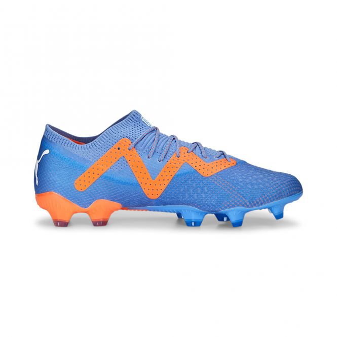 Puma FUTURE ULTIMATE Low FG/AG Fussballschuh - Blue Glimmer White Ultra Orange