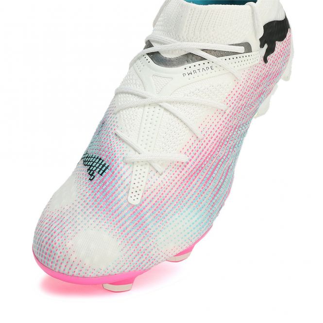 Puma FUTURE 7 ULTIMATE Low FG/AG Fussballschuh - white poison pink