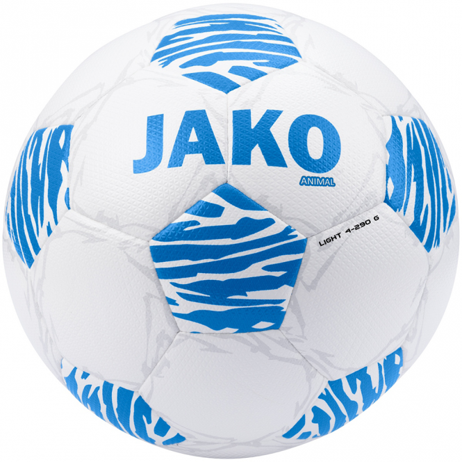 JAKO Lightball Animal Fussball - Grösse 4, 290g weiss/blau