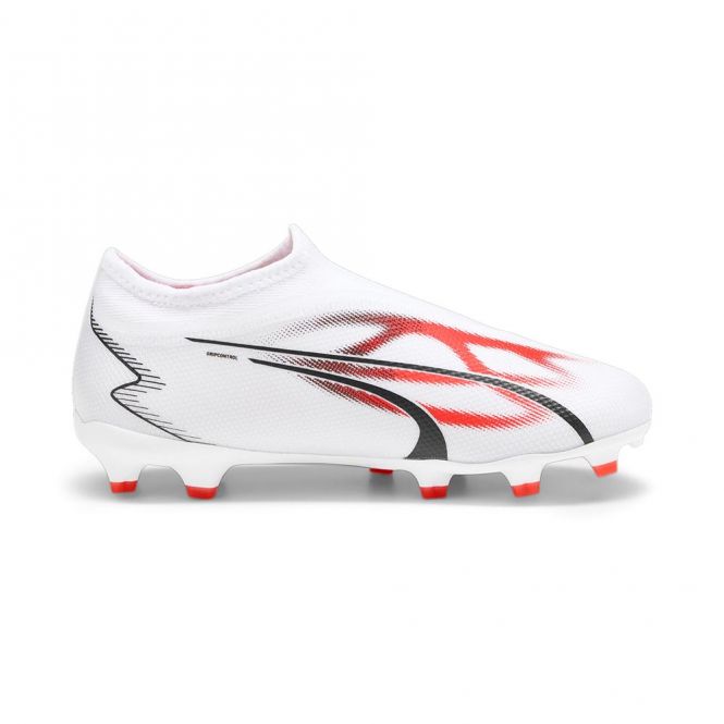 Puma ULTRA MATCH LL FG/AG JR Fussballschuh - white black fire red