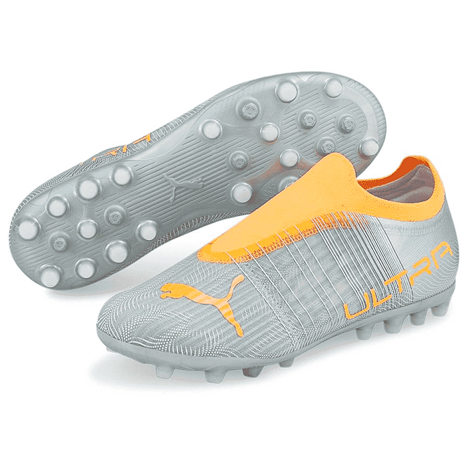 Puma ULTRA 3.4 MG Jr. Rasen + Kunstrasenschuh - silber orange