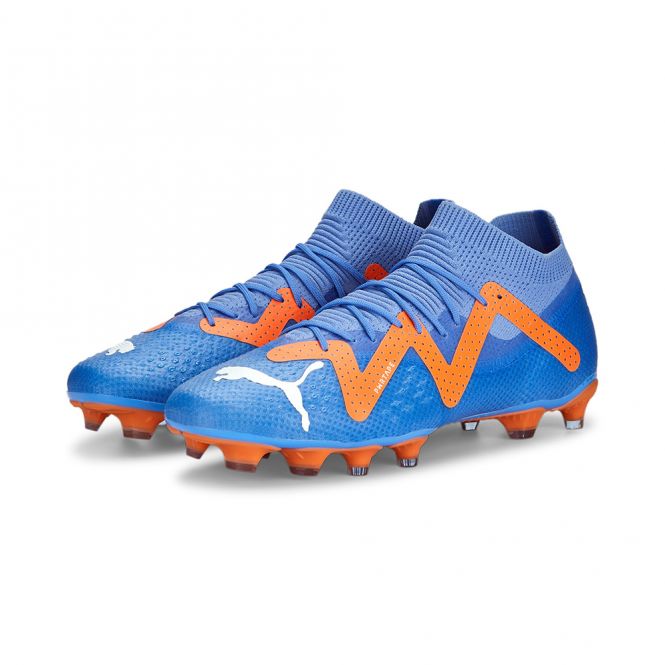 Puma FUTURE PRO FG/AG Fussballschuh - Blue Glimmer White Ultra Orange