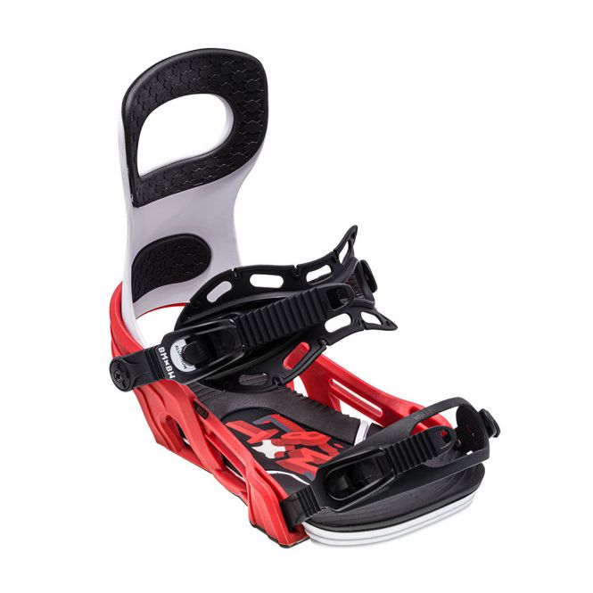 BENT x METAL Bolt Snowboard Bindung - white, red