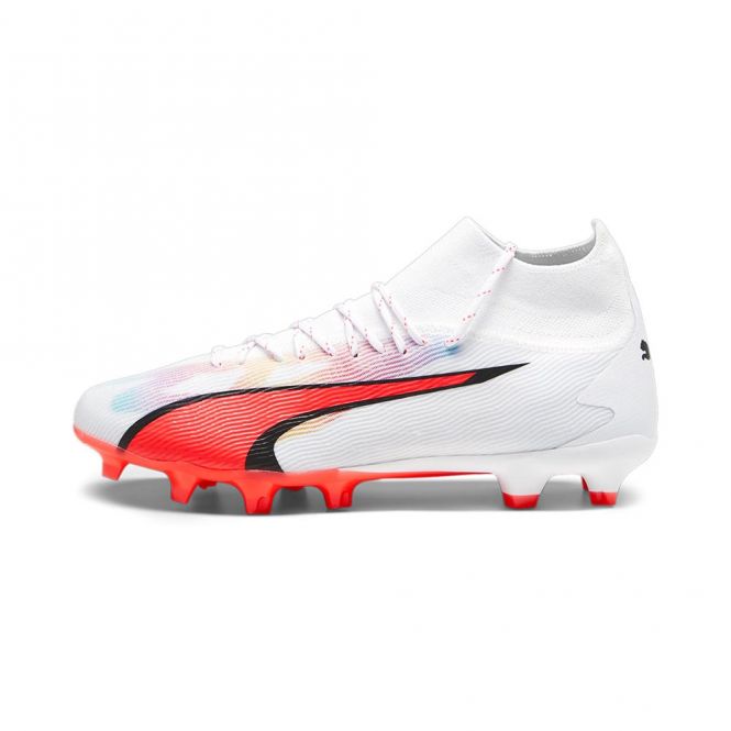 Puma ULTRA PRO FG/AG Fussballschuh - white black fire red