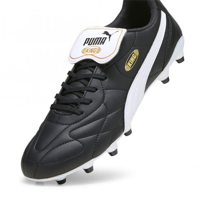 Puma KING TOP FG/AG Fussballschuh - schwarz weiss