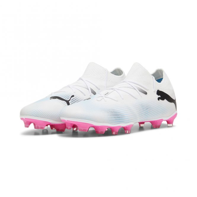 Puma FUTURE 7 MATCH FG/AG Fussballschuh - white poison pink