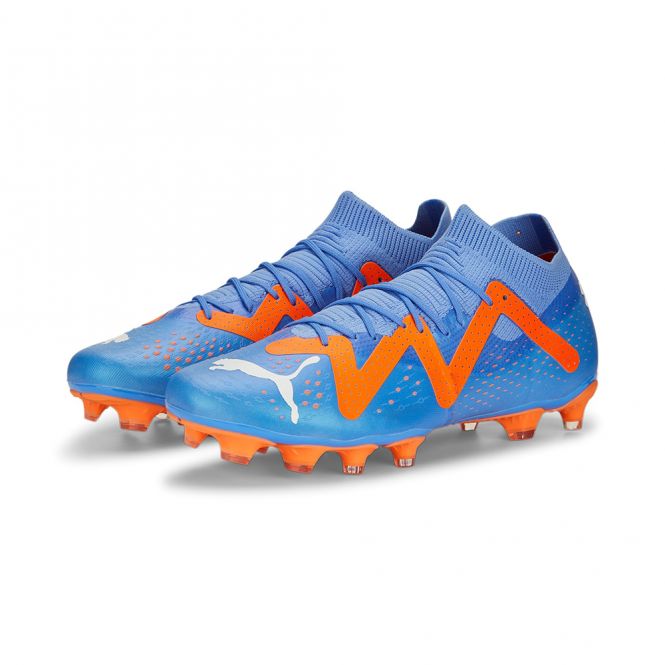 Puma FUTURE MATCH FG/AG Fussballschuh - Blue Glimmer White Ultra Orange