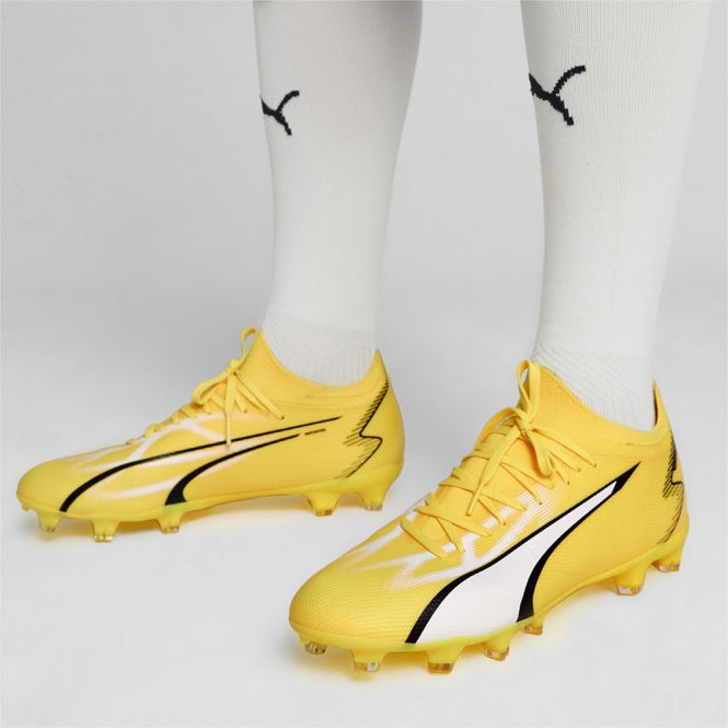 Puma ULTRA MATCH FG/AG Fussballschuh - yellow white black