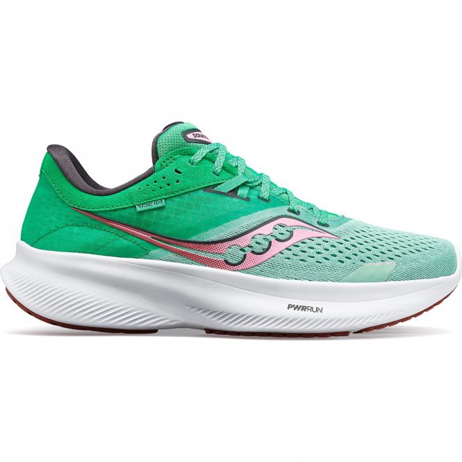 saucony Ride 16 Damen neutral Laufschuh - sprig/peony