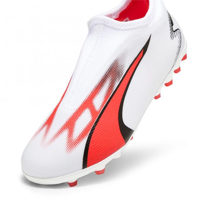 Puma ULTRA MATCH LL MG JR Rasen + Kunstrasenschuh - white black fire red