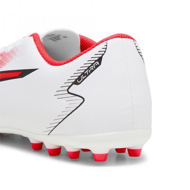 Puma ULTRA PLAY MG Rasen + Kunstrasenschuh - white black fire red