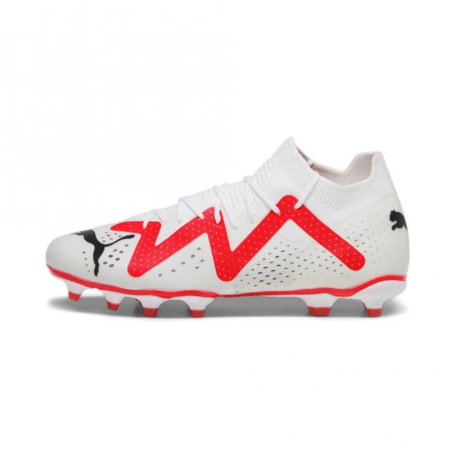 Puma FUTURE MATCH FG/AG Fussballschuh - white black fire red