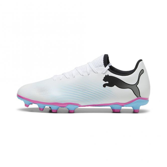 Puma FUTURE 7 PLAY FG/AG Fussballschuh - white poison pink