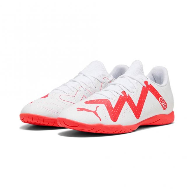 Puma FUTURE PLAY IT Hallenschuh - white black fire red