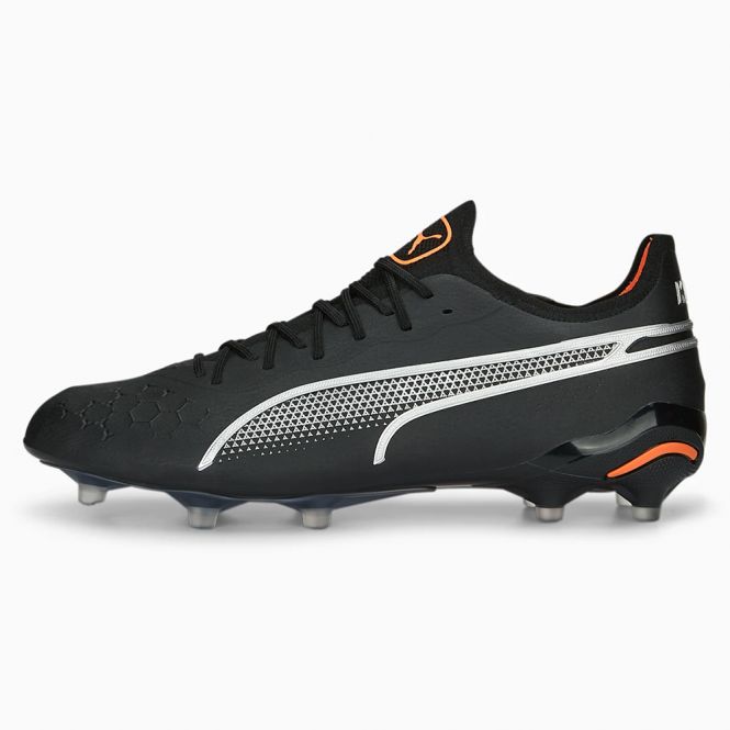 Puma KING ULTIMATE FG Fussballschuh - schwarz silber orange