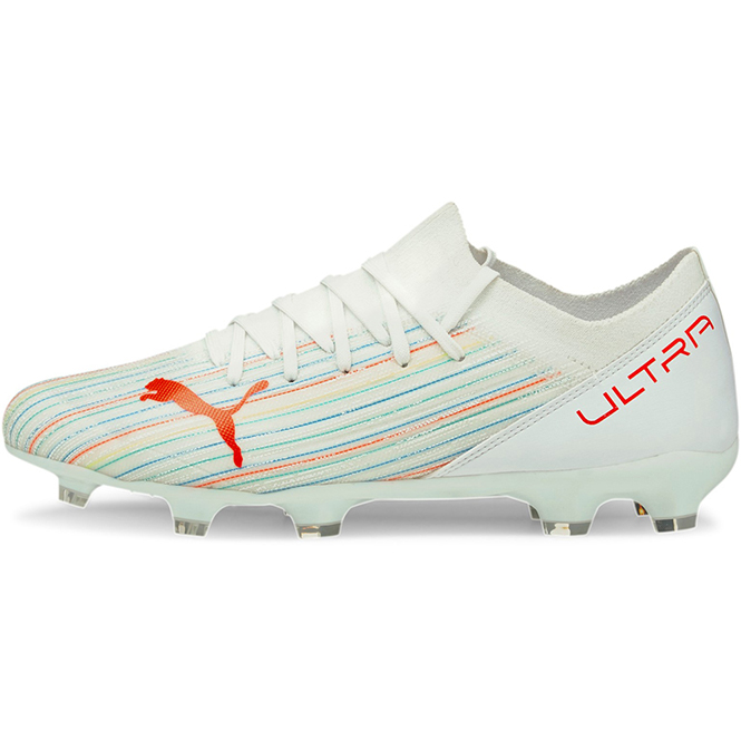 Puma Ultra 3.2 FG/AG Jr. Fussballschuh - White Red Blast