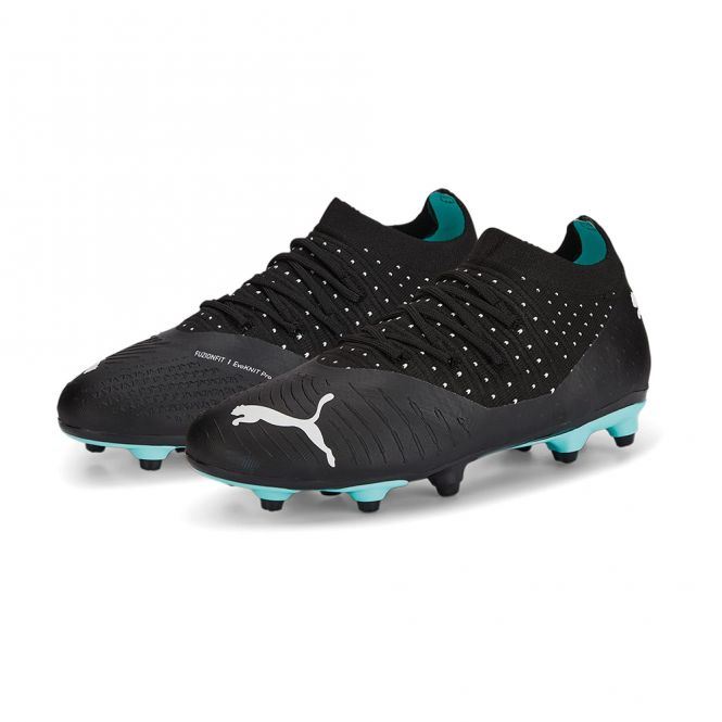 Puma FUTURE Z 3.4 FG/AG JR Fussballschuh - black quarry elektro aqua white