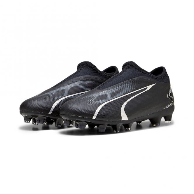 Puma ULTRA MATCH LL FG/AG JR Fussballschuh - black silver