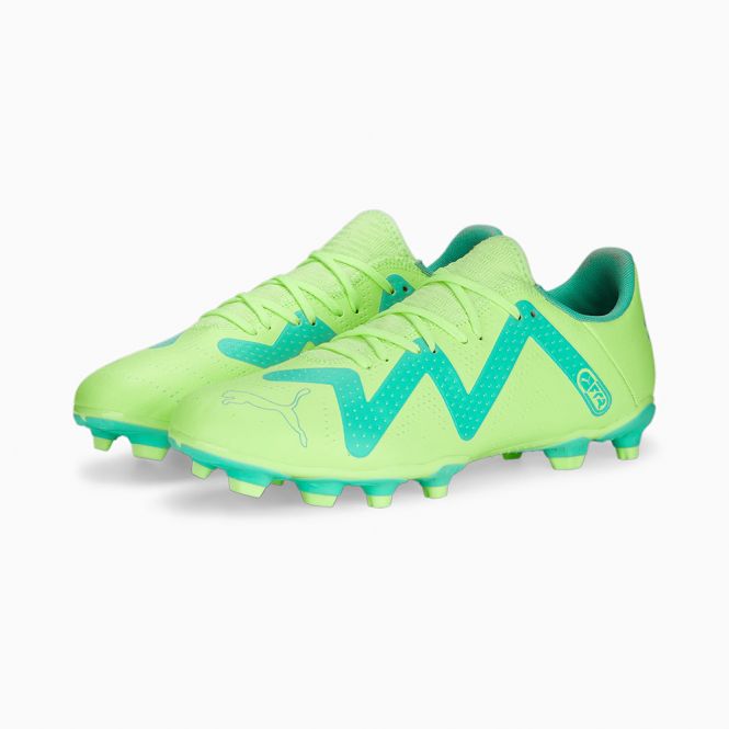 Puma FUTURE PLAY FG/AG Fussballschuh - Fast Yellow/Black Electric Peppermint